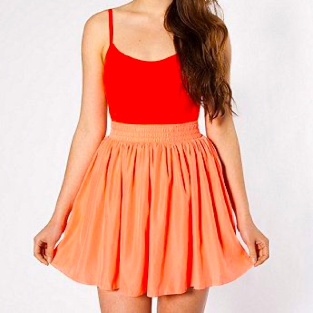 American apparel orange skirt New w tags. XS/S